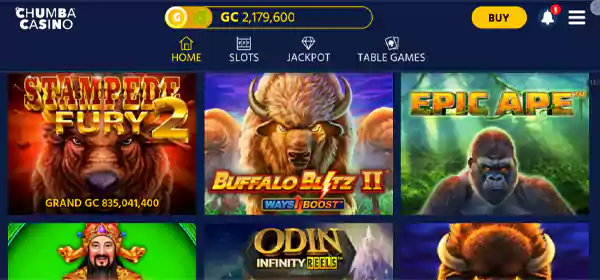 Games on Chumba Casino Website