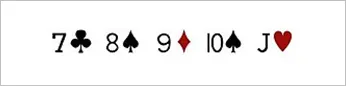 Straight Card Combination in Poker