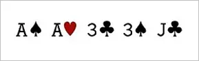 Two Pair Card Combination in Poker