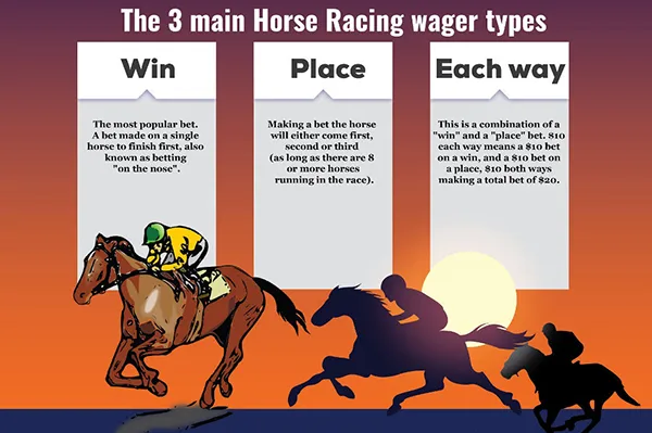  3 Main Horse Racing Wager Types